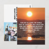 JOHN 3 16 POSTKARTE (Vorne/Hinten)
