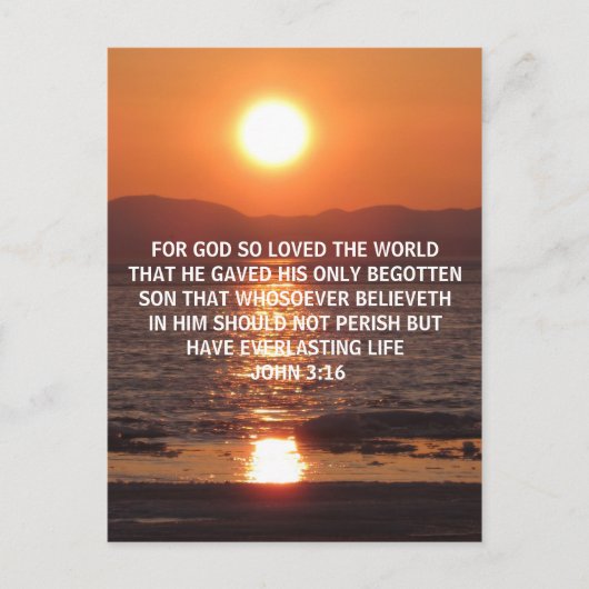 JOHN 3 16 POSTKARTE (Vorderseite)