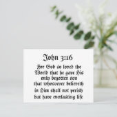John 3:16 postkarte (Stehend Vorderseite)