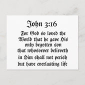 John 3:16 postkarte (Vorderseite)