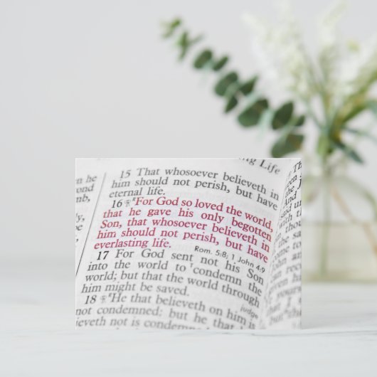 John 3:16 postkarte (Stehend Vorderseite)