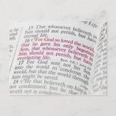 John 3:16 postkarte (Vorderseite)