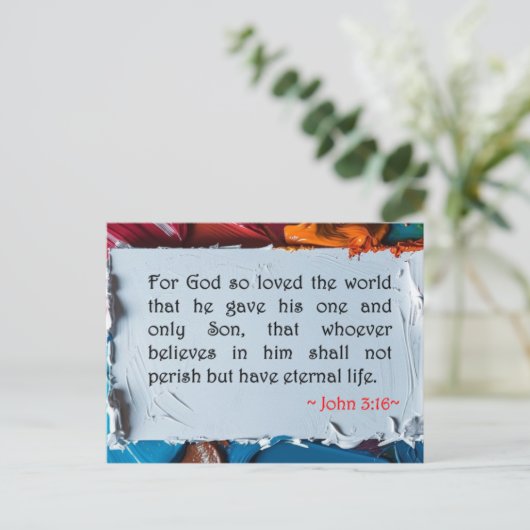 John 3:16 postkarte (Stehend Vorderseite)