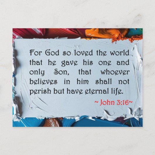John 3:16 postkarte (Vorderseite)