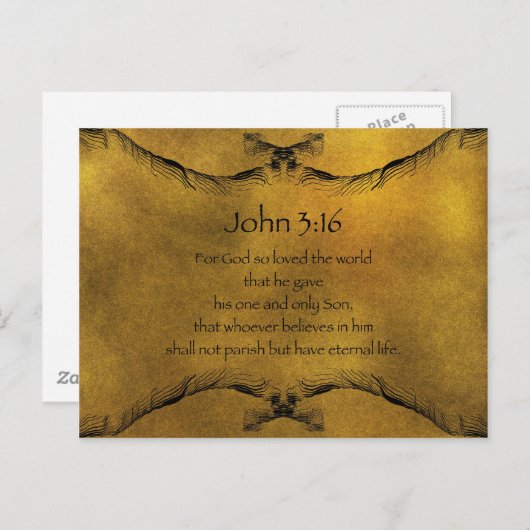 John 3:16 postkarte (Vorne/Hinten)