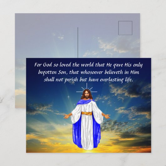 John 3:16 postkarte (Vorne/Hinten)