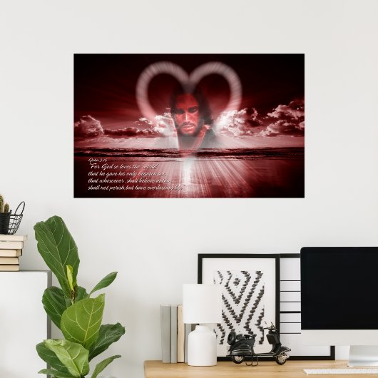 John 3:16 Print Poster (Heimbüro)