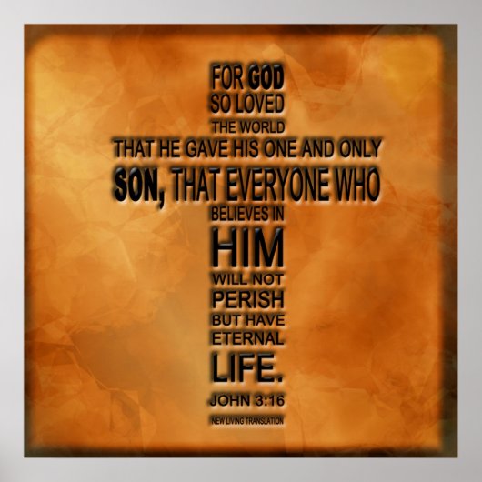 John 3:16 Print Poster (Vorne)