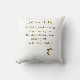 John 3:16 Produkte Kissen