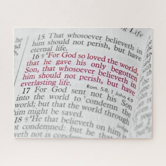 John 3:16 puzzle (Horizontal)