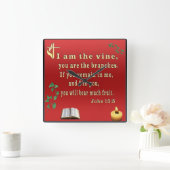 John 3:16 quadratische wanduhr (Zuhause)