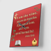 John 3:16 quadratische wanduhr (Winkel)