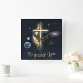 John 3:16 quadratische wanduhr (Zuhause)