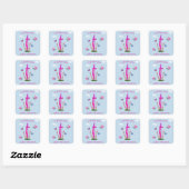 John 3:16 quadratischer aufkleber (Blatt)