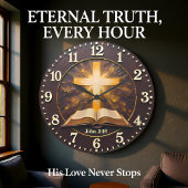 John 3:16 Radiant Scripture Große Wanduhr