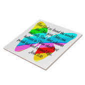 JOHN 3:16 RAINBOW BUTTERFLY FLIESE (Seite)