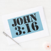 John 3:16 rechteckiger aufkleber (Umschlag)