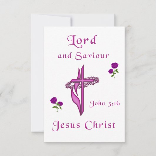 John 3:16 RSVP karte (Vorderseite)