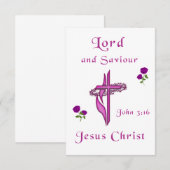 John 3:16 RSVP karte (Vorne/Hinten)