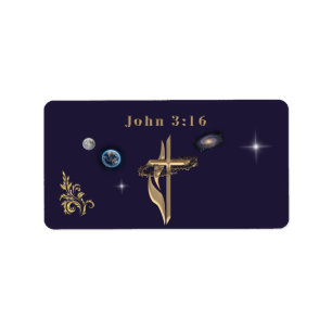 John 3:16 Rücksendeetiketten Adressaufkleber