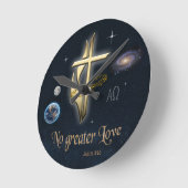 John 3:16 runde wanduhr (Winkel)