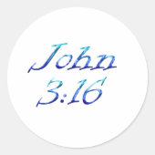 John 3:16 runder aufkleber (Vorderseite)