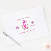 John 3:16 runder aufkleber (Umschlag)