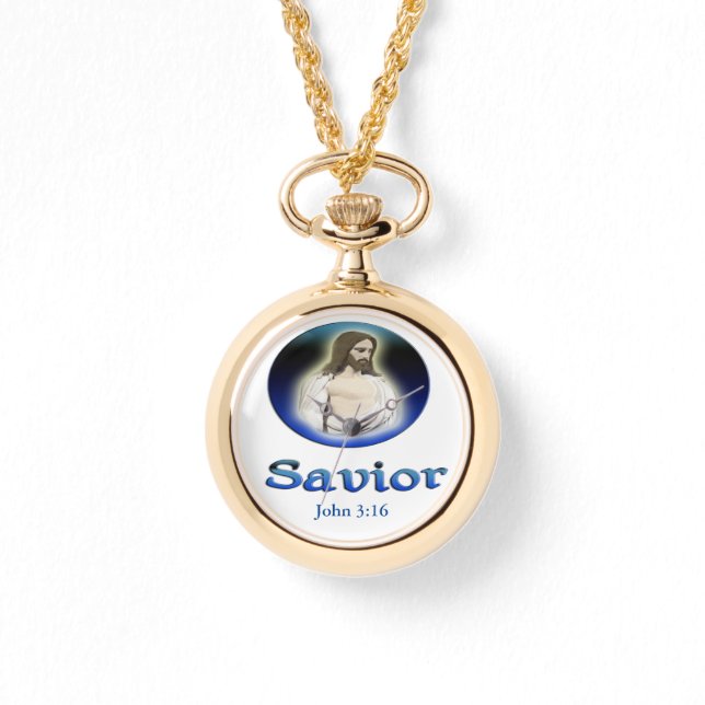 John 3:16 Savior Armbanduhr (Vorderseite)