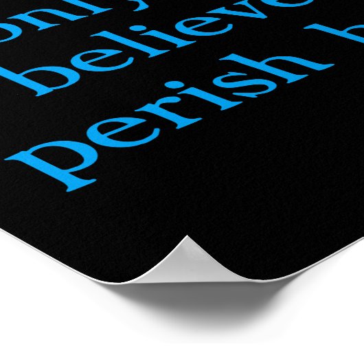 John 3:16 Schöner Regenbogen-bunter Sperling Poster (Ecke)