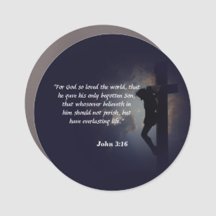 John 3:16 Schrift Auto Magnet