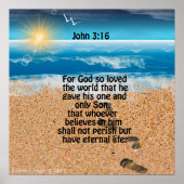 John 3:16 Schrift Poster (Vorne)