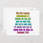 John 3:16 Schwedisch Postkarte (Vorne/Hinten)