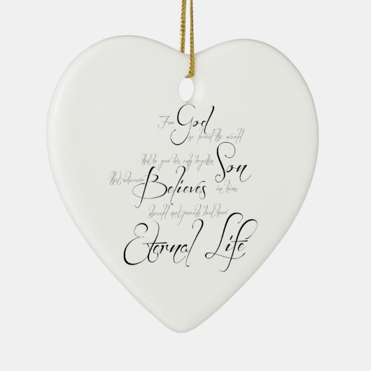 John 3:16-Script-Keramik Keramik Ornament (Rechts)
