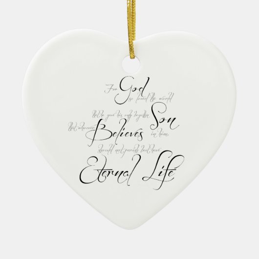 John 3:16-Script-Keramik Keramik Ornament (Vorne)