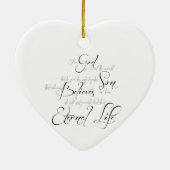 John 3:16-Script-Keramik Keramik Ornament (Hinten)