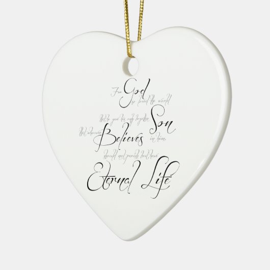 John 3:16-Script-Keramik Keramik Ornament (Links)