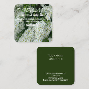 John 3:16 Scripture Card Blume Foto Benutzerdefini Quadratische Visitenkarte