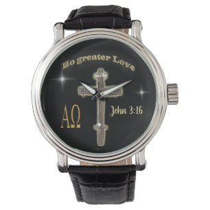John 3:16 Sehen Sie sich die Schrift an Armbanduhr