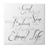 John 3:16 Skript Fliese (Vorderseite)