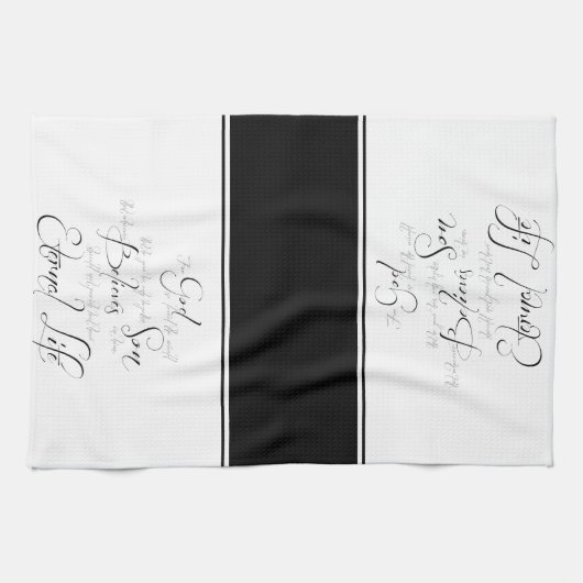 John 3:16 Skripthandtuch Geschirrtuch (Horizontal)