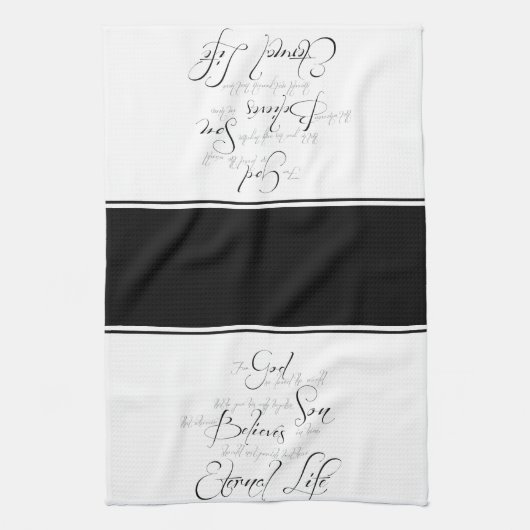 John 3:16 Skripthandtuch Geschirrtuch (Vertikal)