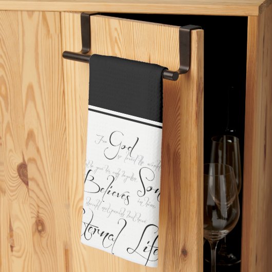 John 3:16 Skripthandtuch Geschirrtuch (Drittel gefaltet)