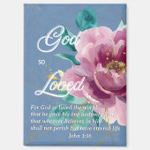 John 3:16 So liebte die Welt Christlich Magnet (Vorderseite)