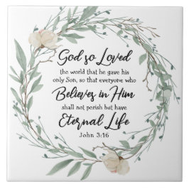 John 3:16 So liebte Gott die Welt Bible Verse Fliese