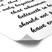 John 3:16 So liebte Gott die Welt Weihnachtsgarlan Poster (Ecke)