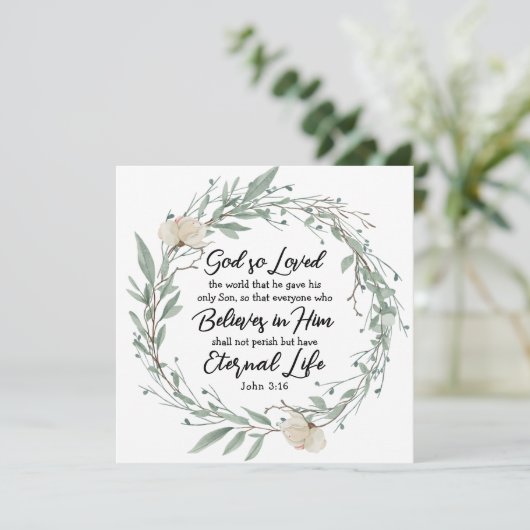 John 3:16 So liebte Gott die World Bible Verse Car (Stehend Vorderseite)