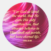 John 3:16 Sticker (Vorderseite)