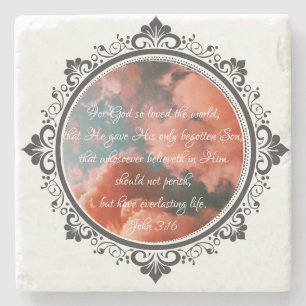John 3:16 Stone Untersetzer