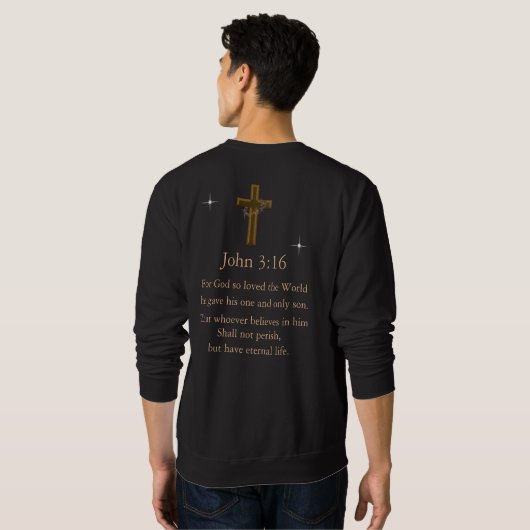 John 3:16 sweatshirt (Schwarz voll)