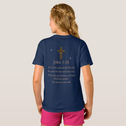 John 3:16 T-Shirt (Schwarz voll)